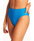 Sea Level Honeycomb Retro High Waist Bikini Pant - Capri