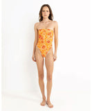 Rhythm Ayla Floral Strapless One Piece - Orange