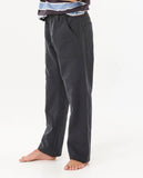 Person wearing dark gray pants on a white background Rip Curl Hyped Canvas Boys Pants - Washed Black
