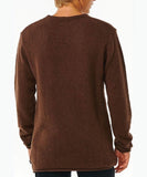 Back view of the Rip Curl Neps Crew Mens Jumper - Chocolate