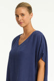 Sea Level Sunset Kaftan - French Navy