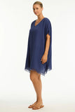 Sea Level Sunset Kaftan - French Navy