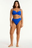 Sea Level Essentials Cross Front Moulded Cup Underwire Bra - Cobalt