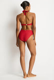 Sea Level Luminara Mid Bikini Pant - Ruby