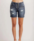 Mi Moso Sadie Denim Shorts - Blue