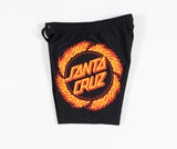 Santa Cruz Flame Ringed Dot Boardshort - Black
