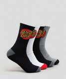 Santa Cruz Mens Classic Dot 4 Pack Socks - Multi