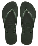 Havaianas Swarovski Slim Crystal - Green/Olive