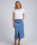 Foxwood Scout midi skirt  - mid blue