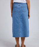 Foxwood Scout midi skirt  - mid blue