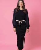 Charlo Mattie Sweater Skirt Black