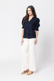 Seeking Lola Carefree Butterfly Top - Navy