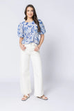 Seeking Lola Relaxed Carefree Top - Blue Whisper