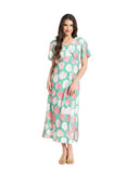 Seeking Lola Applause Dress in Rose Garden floral print maxi, sold by Point Break Cambridge local family surf shop at 63 Duke street.