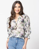 Seeking Lola Graceful Top - Water Bloom