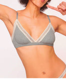 Sloggi Go Ribbed Organic Cotton Bralette - Grey Marl