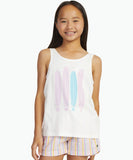 Roxy Following The Sun Girls Relaxed Vest Top - Snow White