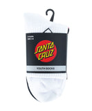 Santa Cruz Simplified Solitaire Dot Mid Sock 3Pk - White/Black