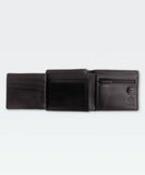 Volcom Single Stone Leather Wallet - Black