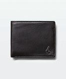 Volcom Single Stone Leather Wallet - Black