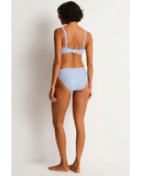 Sea Level Armour Bikini Pant swimwear bottoms in textured Denim Blue displayed at Point Break Cambridge.