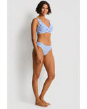 Sea Level Armour Bikini Pant swimwear bottoms in textured Denim Blue displayed at Point Break Cambridge.