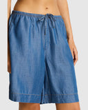 Sea Level Denim Surf Bay Short in denim blue displayed at Point Break Cambridge, a local family surf shop.