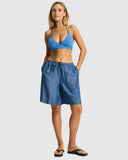 Sea Level Denim Surf Bay Short in denim blue displayed at Point Break Cambridge, a local family surf shop.