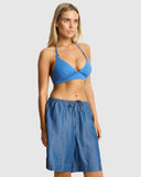 Sea Level Denim Surf Bay Short in denim blue displayed at Point Break Cambridge, a local family surf shop.