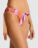 Sea Level Neon Wave Sporty Mid Pant bikini bottoms in solid Berry pink displayed at Point Break Cambridge.