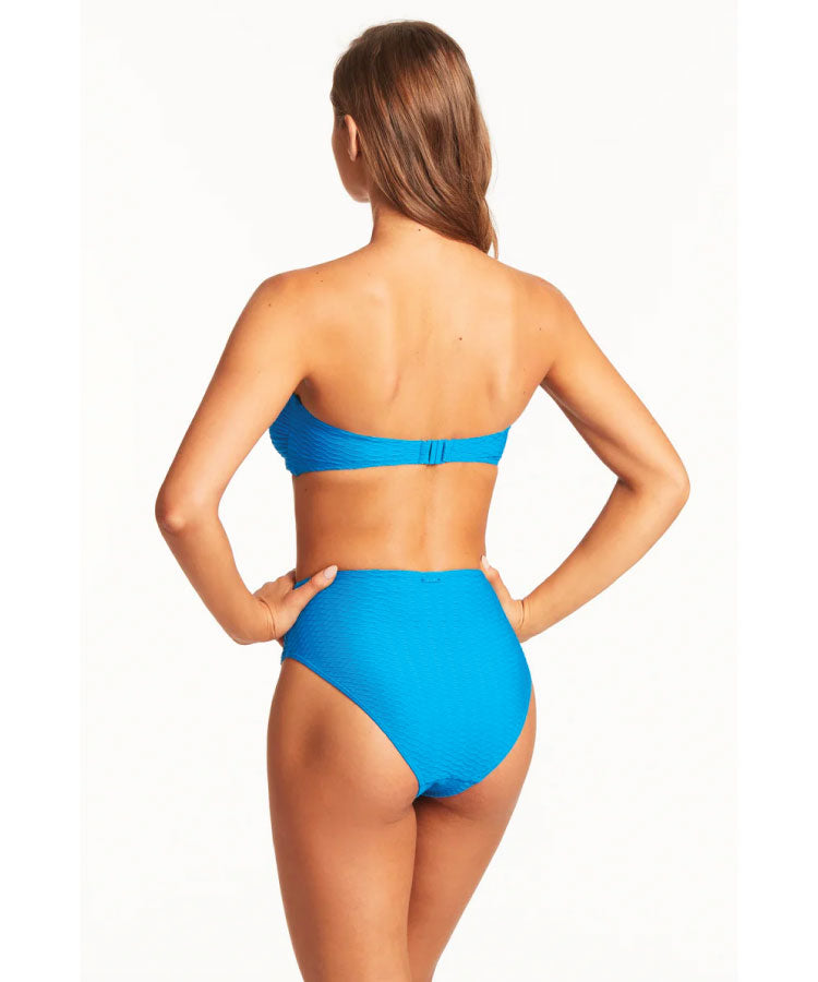 Sea Level Honeycomb Retro High Waist Bikini Pant - Capri back