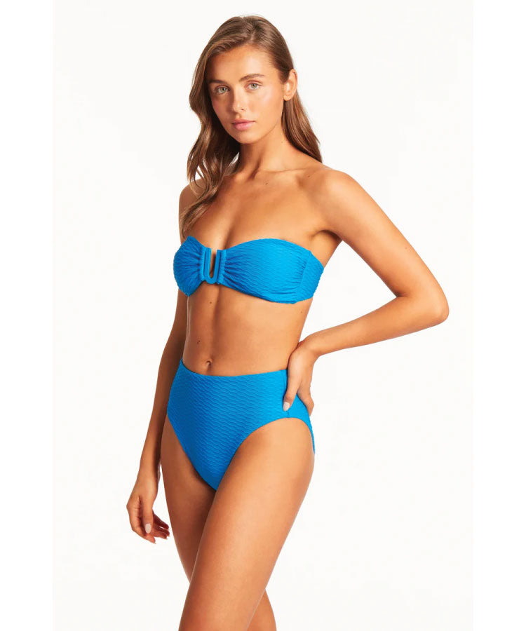 Sea Level Honeycomb Retro High Waist Bikini Pant - Capri