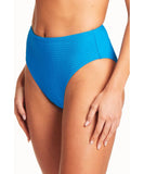Sea Level Honeycomb Retro High Waist Bikini Pant - Capri