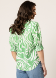 Seeking Lola SS Gifted Top - Green Mirage