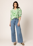 Seeking Lola SS Gifted Top - Green Mirage