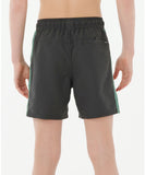 Rip Curl Boys Tropic Daze Panel Volley Shorts - Washed Black