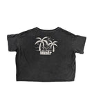 Sisstrevolution Retro Beach Crop SS Knit Tee - Charcoal