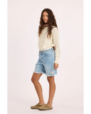 Sisstrevolution Beach House Sweater in Sea Salt white knit jersey, sold by Point Break Cambridge local family surf shop at 63 Duke street.