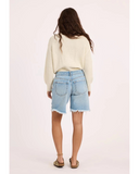 Sisstrevolution Beach House Sweater in Sea Salt white knit jersey, sold by Point Break Cambridge local family surf shop at 63 Duke street.