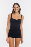 TOGS - Black Sweetheart Boyleg One-Piece Swimsuit