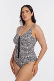 TOGS - Zurich V Neck Ruched One-Piece Swimsuit