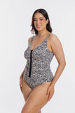 TOGS - Zurich V Neck Ruched One-Piece Swimsuit