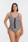 TOGS - Zurich V Neck Ruched One-Piece Swimsuit
