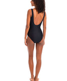 Togs Textured Patchwork One Piece - Black