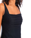 Togs Textured Tankini Pleated - Black