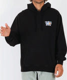 A person wearing a black hooded sweatshirt with a graphic logo on the front. T&C Boys Celtic Hood - OD Black