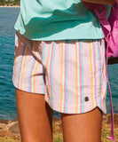 Roxy Una Mattina Multico Shorts - Pirouette Surf Happy Stripe RG