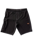 Black shorts with a logo on a white background