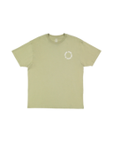 Light green t-shirt with a white logo on a white background. Volcom Round Out Youth SS Tee - Green Tee