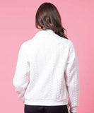 Charlo Jacky Zip-Up Sweater White